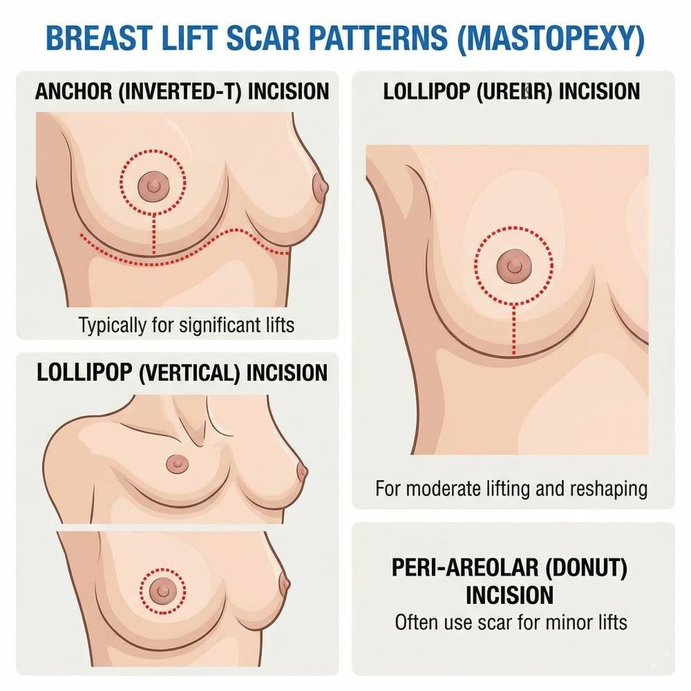 Breast Lift Incision Types